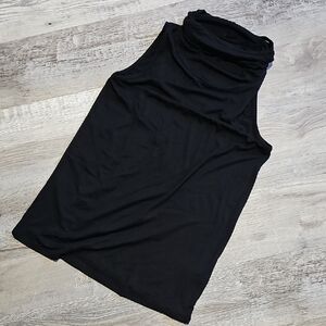 NWOT DawlFace Convertible Cowl Neck Mask Tank Top Black Small